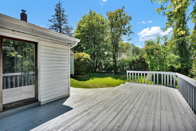 43 Ronald Rd, New Britain, CT 06053 - deck with a yard and view of wooded area
