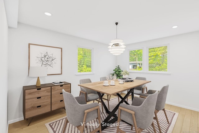33 Hurlbut Rd, Tolland, CT 06084 - dining area featuring plenty of natural light, light wood finished floors, recessed lighting, and baseboards