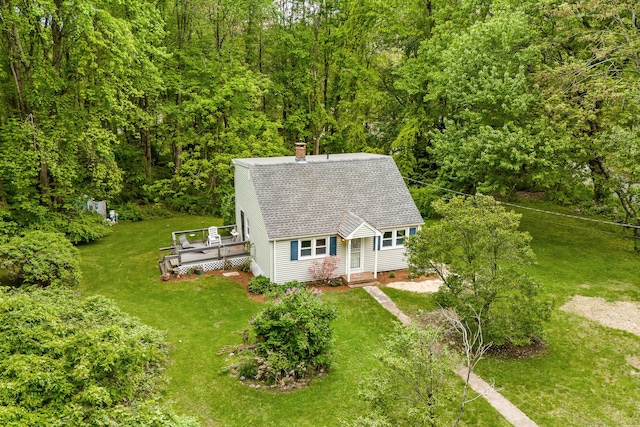 33 Hurlbut Rd, Tolland, CT 06084 - aerial view of property and surrounding area featuring a heavily wooded area
