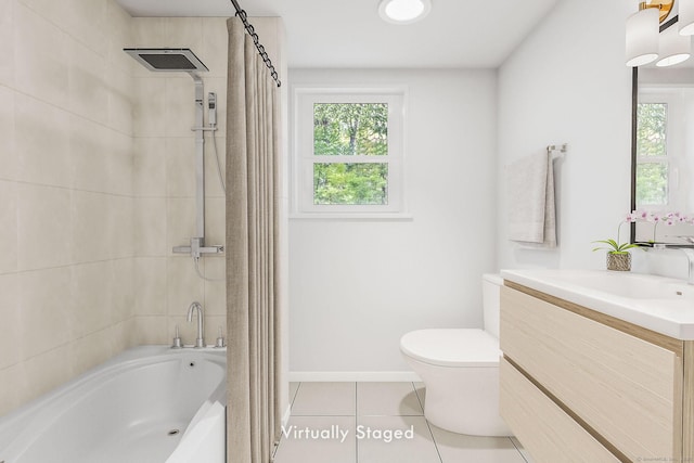 33 Hurlbut Rd, Tolland, CT 06084 - bathroom featuring healthy amount of natural light, vanity, shower / bath combo, and tile patterned floors
