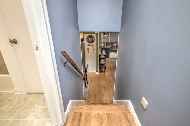 54 Mariot Cir, Wallingford, CT 06492 - stairs featuring baseboards and wood finished floors