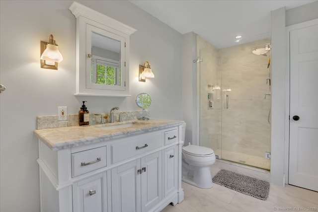 190 Bronson Dr, Middlebury, CT 06762 - full bath featuring a stall shower, vanity, and toilet