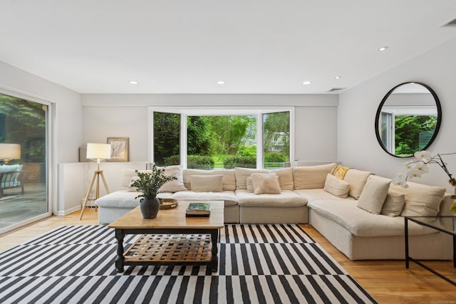 11 Valley Rd, Westport, CT 06880 - living area featuring light wood-type flooring and recessed lighting