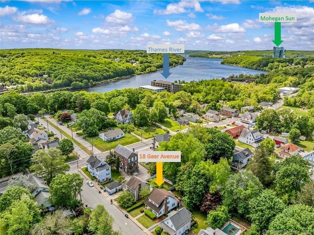 18 Geer Ave, Norwich, CT 06360 - drone / aerial view of a large body of water and a notable bridge