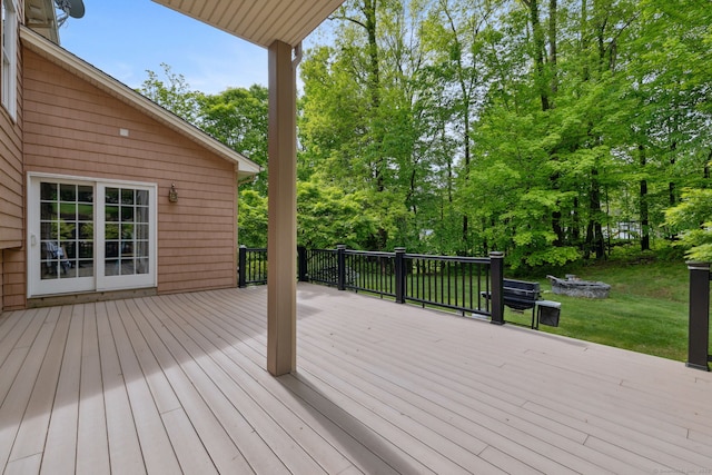 15 Ledge Rd, Southington, CT 06489 - wooden terrace with view of wooded area and a lawn