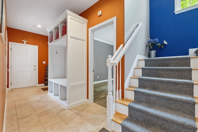 15 Ledge Rd, Southington, CT 06489 - mudroom featuring recessed lighting, light tile patterned floors, and baseboards