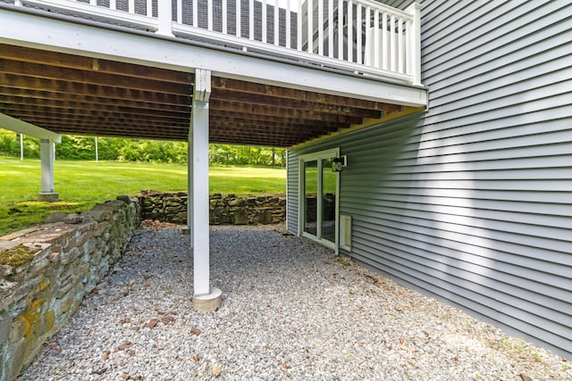 55 Linton St, Torrington, CT 06790 - view of patio with a carport and gravel driveway