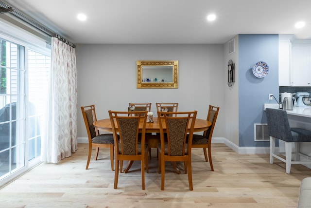 21 Summer Brook Way, Seymour, CT 06483 - dining area with light wood finished floors, baseboards, and recessed lighting