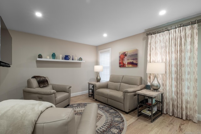 21 Summer Brook Way, Seymour, CT 06483 - living area with light wood-type flooring, recessed lighting, and baseboards