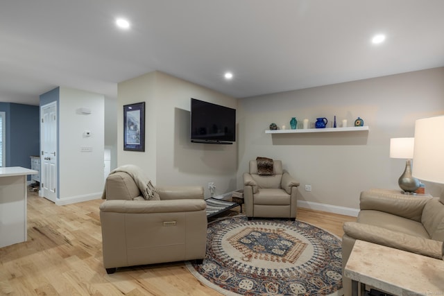 21 Summer Brook Way, Seymour, CT 06483 - living room with light wood-style floors, baseboards, and recessed lighting