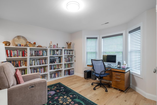 21 Summer Brook Way, Seymour, CT 06483 - home office with light wood-style flooring and baseboards
