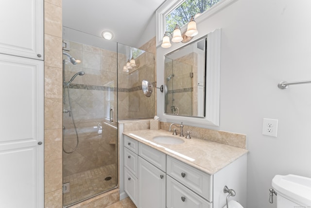 53 Pinnacle Rock Rd, Stamford, CT 06903 - full bathroom with toilet, a shower stall, and vanity