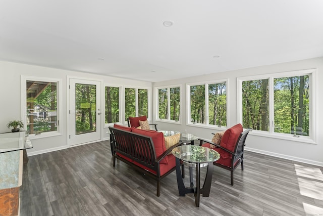 53 Pinnacle Rock Rd, Stamford, CT 06903 - sunroom / solarium with plenty of natural light, a deck, and baseboards
