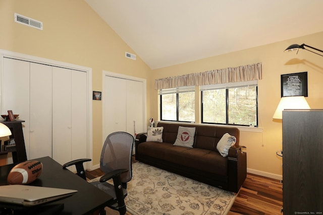 62 Deer Run Unit 62, Bethel, CT 06801 - office with light wood finished floors, high vaulted ceiling, and baseboards