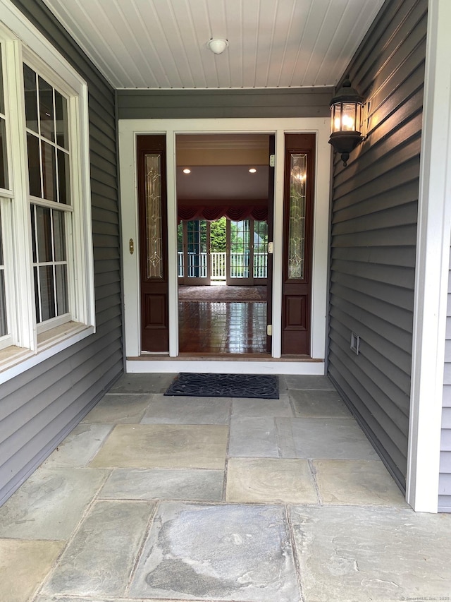 2 Tunxis Pl, Cheshire, CT 06410 - doorway to property with a porch