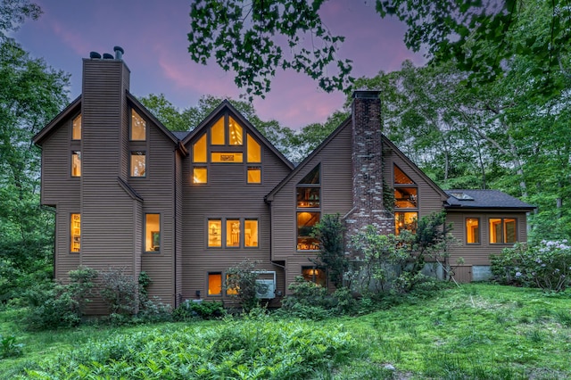 522 Peddlers Rd, Guilford, CT 06437 - back of property featuring a chimney