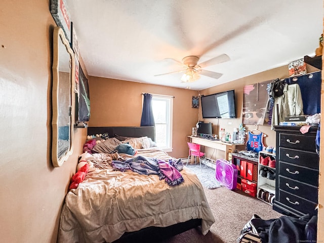153 Prospect St, Plainfield, CT 06354 - carpeted bedroom featuring a ceiling fan