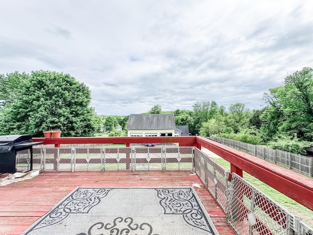 153 Prospect St, Plainfield, CT 06354 - wooden terrace featuring a grill