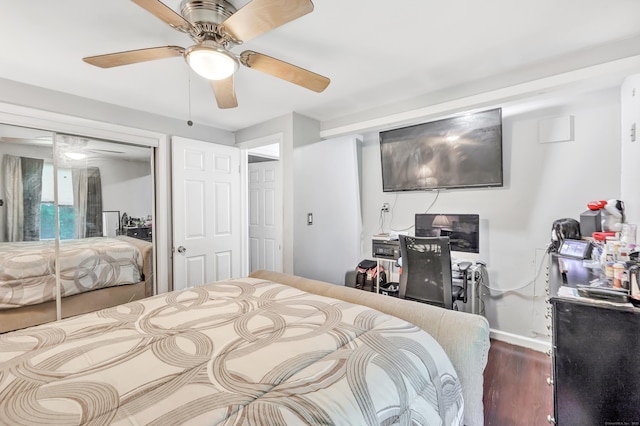 66 Coleman St, West Haven, CT 06516 - bedroom featuring wood finished floors, ceiling fan, and baseboards