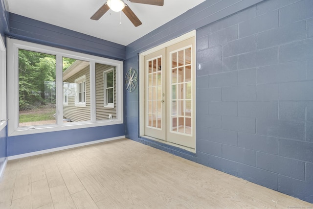179 Carey Ave, Meriden, CT 06451 - unfurnished sunroom featuring french doors