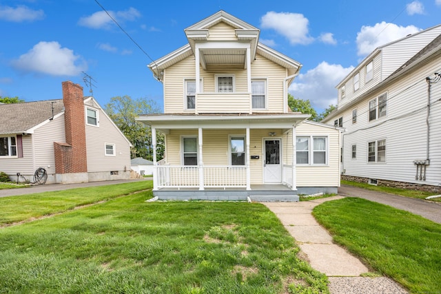 48 Burlington Ave, Bristol, CT 06010 - traditional style home featuring a porch and a front lawn