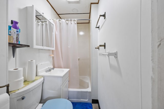 48 Burlington Ave, Bristol, CT 06010 - full bathroom with toilet, vanity, and shower / bathtub combination with curtain