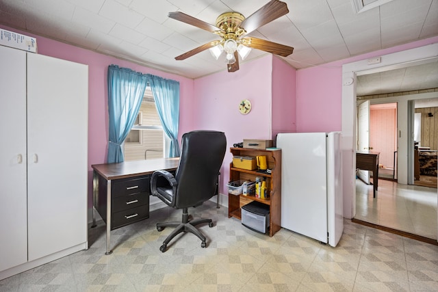 48 Burlington Ave, Bristol, CT 06010 - office featuring ceiling fan and light flooring