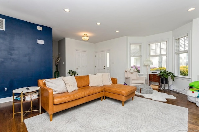 50 Almira Dr Unit B, Greenwich, CT 06831 - living area with wood finished floors, recessed lighting, and baseboards