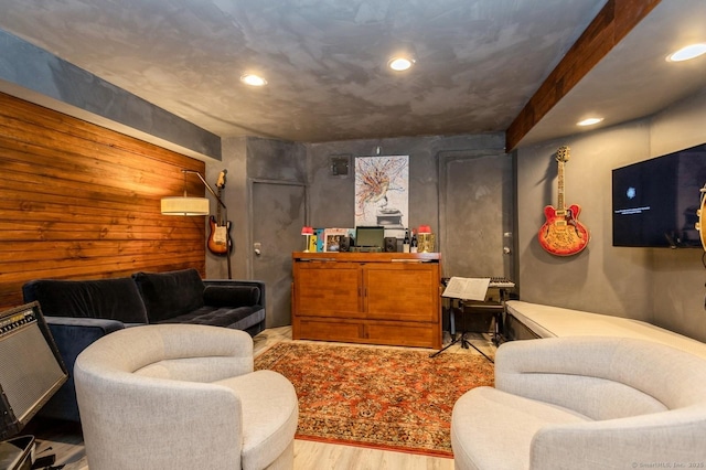 50 Almira Dr Unit B, Greenwich, CT 06831 - living room featuring recessed lighting and wood finished floors