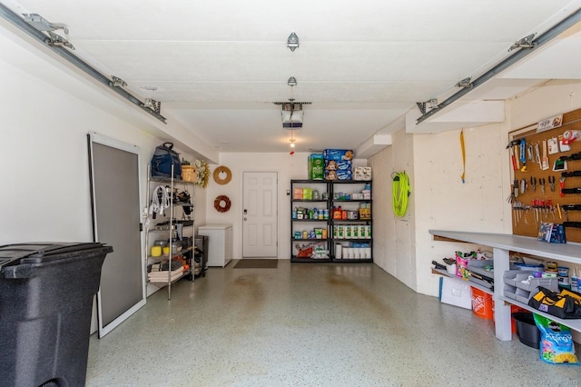 50 Almira Dr Unit B, Greenwich, CT 06831 - garage featuring a workshop area and washer and clothes dryer