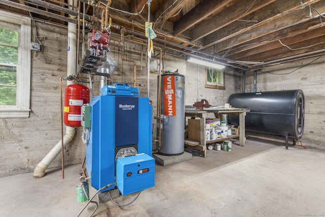 5 Brainerd Dr, Portland, CT 06480 - basement featuring heating fuel, gas water heater, and a heating unit