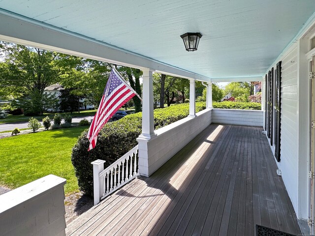 14 W Mystic Ave, Groton, CT 06355 - porch featuring a yard