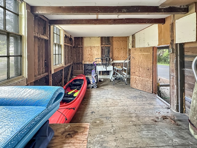 14 W Mystic Ave, Groton, CT 06355 - misc room featuring plenty of natural light and wood walls