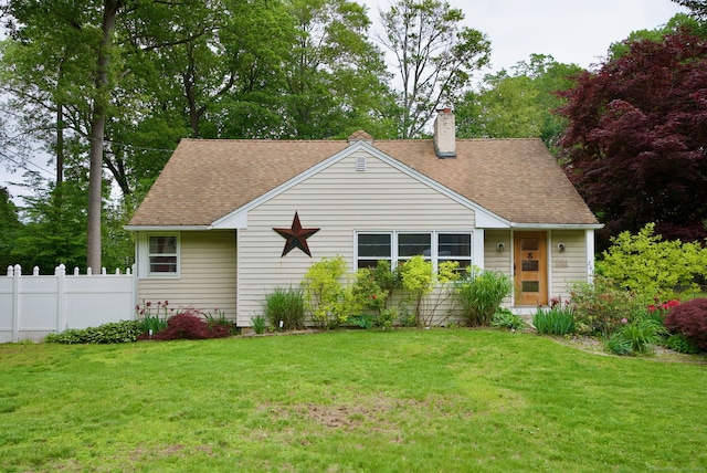 268 Goff Rd, Wethersfield, CT 06109 - view of front of house featuring a chimney and a shingled roof