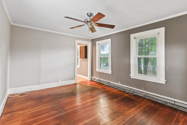 27 Maple St, Berlin, CT 06037 - unfurnished room featuring wood-type flooring, crown molding, a ceiling fan, and baseboards