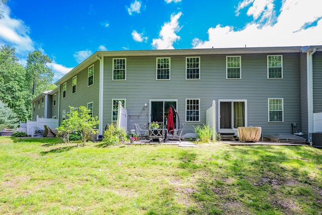 2118 Meriden Waterbury Tpke Unit 18, Southington, CT 06444 - rear view of property with a yard and central air condition unit