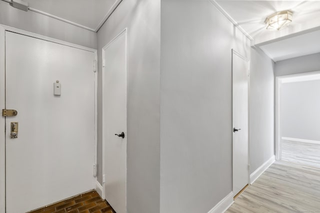 39 Glenbrook Rd Apt 2A, Stamford, CT 06902 - hallway with wood finished floors and baseboards