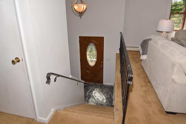 169 Brookfield St, South Windsor, CT 06074 - carpeted entrance foyer with baseboards