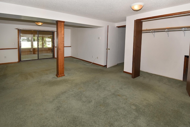 169 Brookfield St, South Windsor, CT 06074 - below grade area featuring carpet floors, a textured ceiling, and baseboards