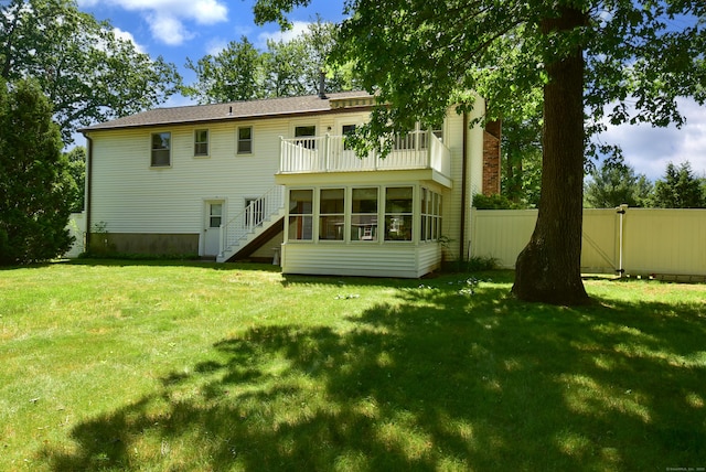 169 Brookfield St, South Windsor, CT 06074 - back of house with a balcony and stairs