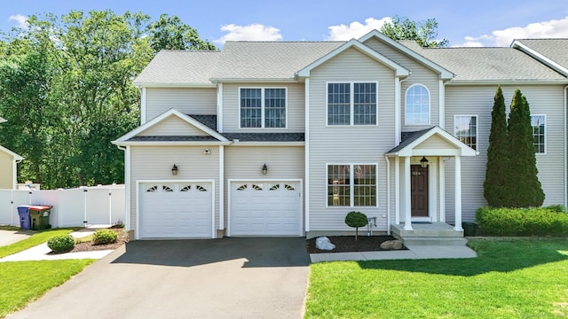 584 Meriden Ave Unit 1, Southington, CT 06489 - view of front facade with asphalt driveway, a shingled roof, and an attached garage