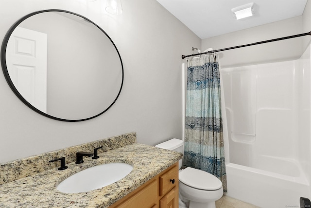 584 Meriden Ave Unit 1, Southington, CT 06489 - full bath with toilet, vanity, shower / tub combo with curtain, and tile patterned flooring