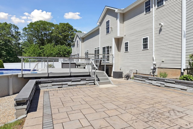 584 Meriden Ave Unit 1, Southington, CT 06489 - view of patio featuring a deck and central AC unit