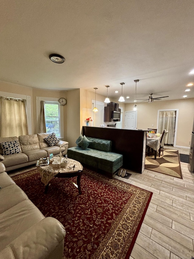 33 Wakefield Ct, New Britain, CT 06053 - living room with light wood-style flooring and recessed lighting