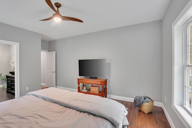 17 Paper Mill Rd, Marlborough, CT 06447 - bedroom featuring wood finished floors, baseboards, and a ceiling fan