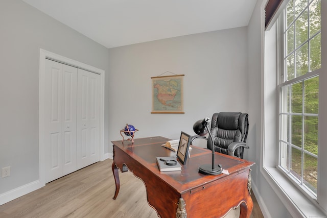 17 Paper Mill Rd, Marlborough, CT 06447 - office space with baseboards, healthy amount of natural light, and wood finished floors