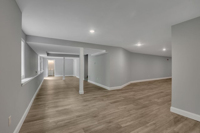 17 Paper Mill Rd, Marlborough, CT 06447 - finished below grade area featuring recessed lighting, baseboards, and wood finished floors