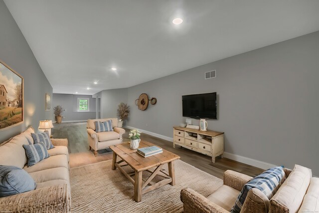 17 Paper Mill Rd, Marlborough, CT 06447 - living room featuring wood finished floors, baseboards, and recessed lighting