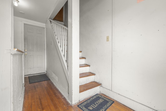 171 Frank St, New Haven, CT 06519 - stairs with wood finished floors