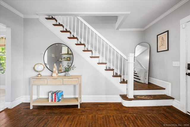 76 Geer Ave, Norwich, CT 06360 - stairs featuring crown molding and baseboards